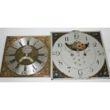 Two long case clock dials, one signed John Watson Blackburn and the other Stone Blackburn, 12" and