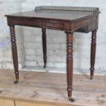 A George IV late Regency mahogany combination writing and dressing table circa 1820 in the manner