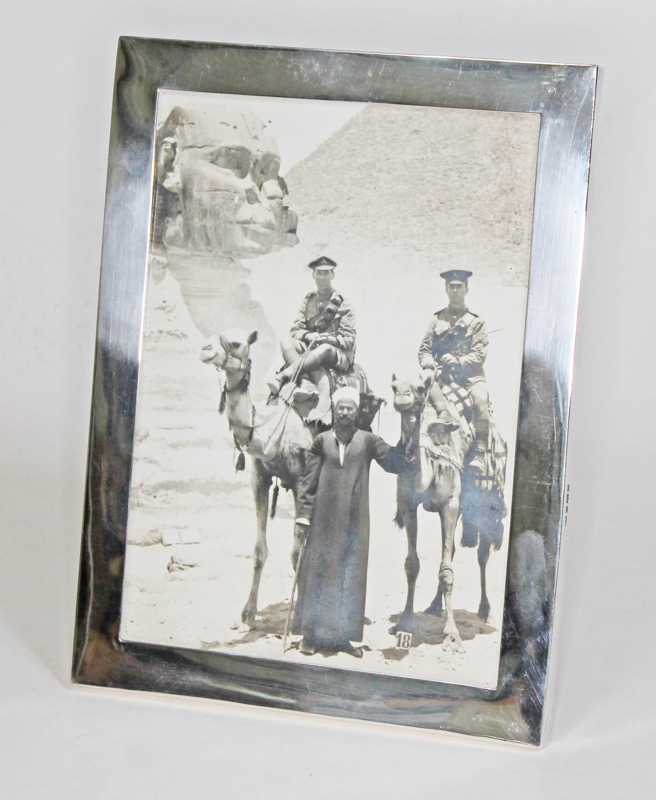 A George V silver photograph frame, sponsor's mark FB, London 1918, 15.5cm x 20.5cm.