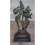 A Indian bronze statue formed as two Hindu Gods, height 29cm.