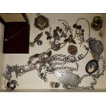 A box of costume jewellery.