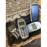 Basket of mobile phones