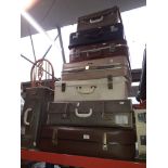 A quantity of vintage cases.