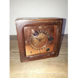 An Electone automatic selector radio alarm clock by Frederick J Gordon & Co London, height 12cm.