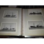 An album of maritime photographs, mainly fishing trawlers, approx. 80, the majority stamped "Peter