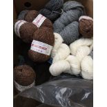 A box of knitting wool