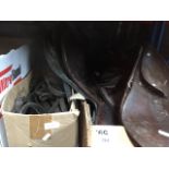 2 boxes of horse tack including saddle