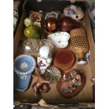Box of ceramics and ornaments