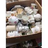 Large box of ceramics
