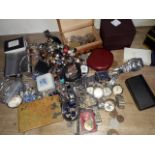 A quantity of costume jewellery watches etc.