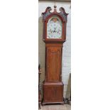 A George III mahogany eight day long case clock, the case attributed to Gillows Lancaster with brass