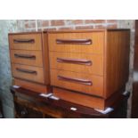 A pair of G-Plan Fresco bedside chests.