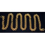 A 39cm chain with 18ct gold import marks, wt. 14.34g.