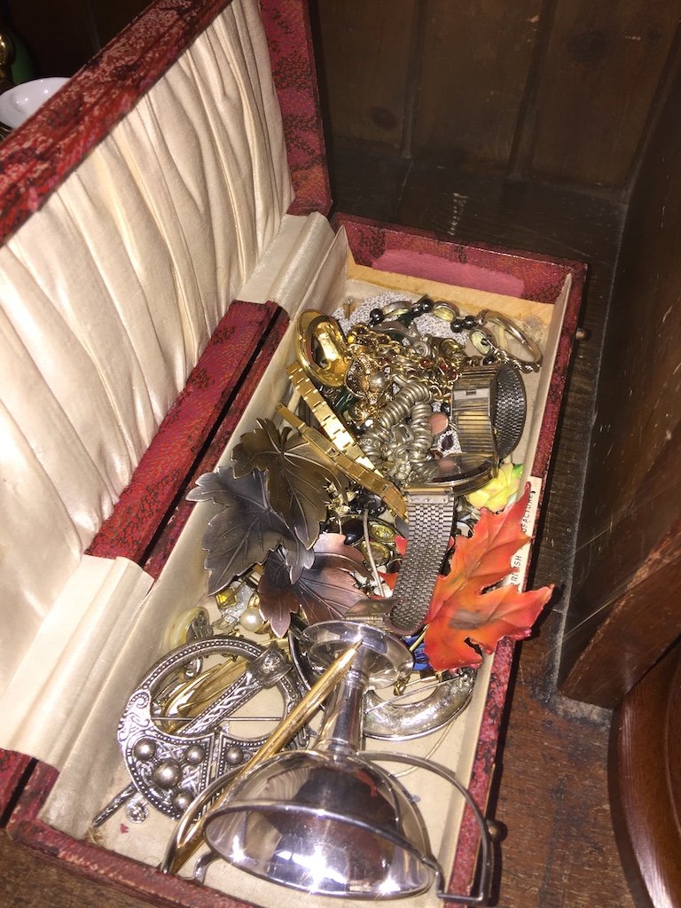 Box of costume jewellery etc.