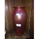 Large Royal Brierley Studio glass vase 30cm high