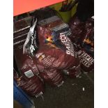 8 bags of barbecue briquettes and some disposable barbeque trays