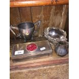 4 x Arts & Crafts silver plate items