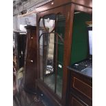 A 1920s mahogany glazed cabinet - missing side glass panel