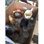 Box of ceramics and glassware