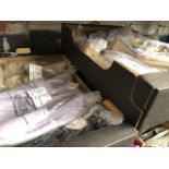 Two boxes of canvas shoes, UK sizes 8EE and 9 EE, mainly beige and lilac