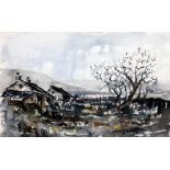 Ashley Jackson (b1940), Pennine Moors, watercolour, 75cm x 45cm, signed and dated (19)74 lower