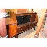 A G-Plan tola and black sideboard, width 121cm, depth 48cm & height 97cm. Condition - good, minor