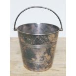A New Zealand Shipping Company silver plated champagne ice bucket with swing handle, Mappin &