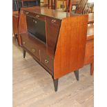 A G-Plan tola and black sideboard, width 121cm, depth 48cm & height 97cm. Condition - general wear