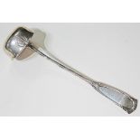 A German Secessionist style silver ladle, weight 8 1/2oz. Condition - monogrammed, slightly bent