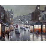 Steven Scholes (b1952), "Heath St Hampstead London 1962", oil on canvas, 49cm x 39cm, signed lower