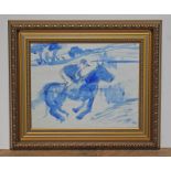 James Lawrence Isherwood (1917-1989), horse and jockey, pen and ink with wash, 24cm x 19cm,