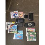Sony PSP and a Nintendo 3DS and DS games