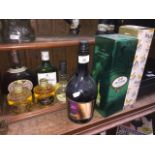 A good collection of alcoholic beverages to include boxed Bell's scotch, Croft sherry, Irish cream