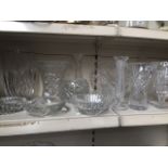 Selection of glass vases and bowls