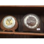Two Smiths mantle clocks