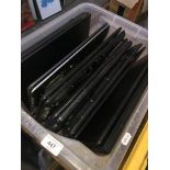 A crate of six laptops - as found