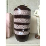 West german brown pottery vase