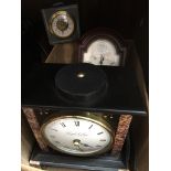 Three mantle clocks including marble cased Knight & Gibbons - AF