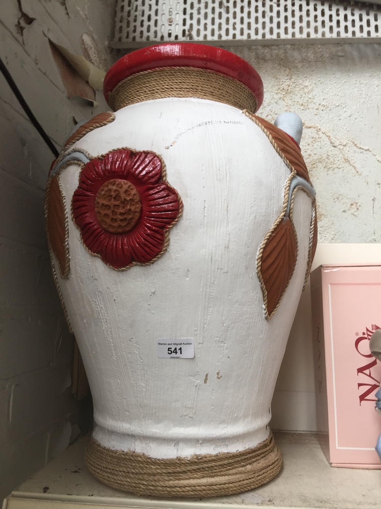 A large Mediterranean style vase