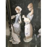 Two lladro lady figures