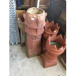 3 chimney pot crowns and 2 others.