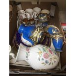 Box of china etc. inc Minton vase