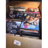 A box of DVDs