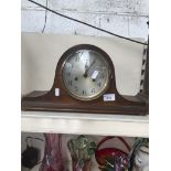 Oak domed mantel clock