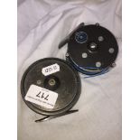 J.J.S.Walker Bampton of Alnwick 3.1/4" fly reel and a J.W.Young 'Valdex' 3.1/4" fly reel
