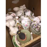 Box of Aynsley and other china