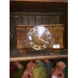 1930s walnut mantel clock