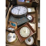 A box of clocks and barometers