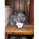 A Nuvuk carved black soapstone owl.