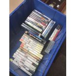 A box of various computer games